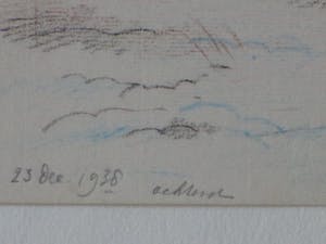 Han Krug - Winterochtend in de duinen - Kleurtekening kopen? Bied vanaf 30!