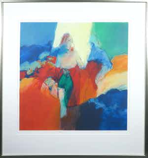 Jan van den Berg - Zeefdruk, Frigiliana - Ingelijst verkocht voor € 35!