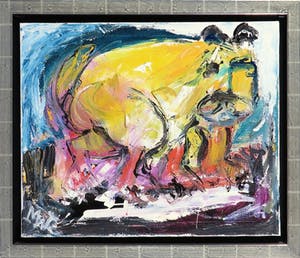 Martin van Wordragen - Olieverf op doek, Sluikstorter - Ingelijst kopen? Bied vanaf 1!