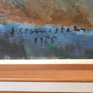 Jan Groenestein - GROOT olieverf op doek - Boerderij met Paarden - 323-B kopen? Bied vanaf 490!