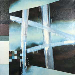 Chantal de Deken - Gemengde techniek op doek, Echappée I (Zeer groot) verkocht voor € 1!