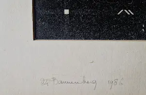 Els Bannenberg - Bijzondere gemengde techniek op (vloei)papier "Giotto XIV" gesigneerd kopen? Bied vanaf 48!