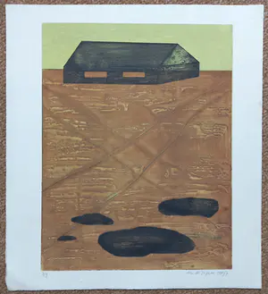 Margot de Jager - Huis bij kruispunt, aluminiumprint (kleine oplage) kopen? Bied vanaf 40!