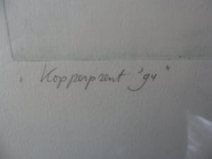 Leentje Linders - Ets. Titel, "Kopperprent". kopen? Bied vanaf 40!