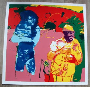 Kees van Bohemen - Litho: twee figuren - 1974 kopen? Bied vanaf 70!