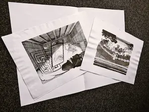 Wim Beuning - TWEE (2) Grote E.A. Litho's "de lege kamer & de Goden" - zeer kleine oplage (14) kopen? Bied vanaf 26!