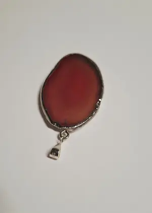 Nieuwe zilveren hanger met Rode Agaat kopen? Bied vanaf 45!