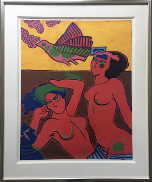 Corneille - ‘Été souverain’ - kleurenzeefdruk - 1987 - oplage XX- mooi ingelijst - groot. kopen? Bied vanaf 850!