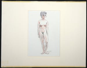 Jan Sluijters (jr.) - Potloodtekening, Poserend naakt kopen? Bied vanaf 1!