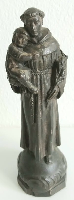 Brons (Onbekend) - oud verbronsd beeld van Antonius van Padua kopen? Bied vanaf 1!