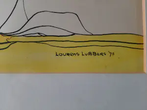 Lourens Lubbers - Gemende techniek, Dreigende wolken. kopen? Bied vanaf 45!