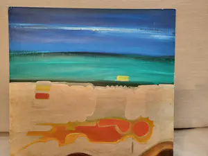 Frans de Wit - Surrealistisch schilderij 'Aan het strand' - circa 1960 kopen? Bied vanaf 175!