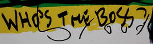 Herman Brood - Zeefdruk - "Who's the boss" (Formule 1, Jos Verstappen) kopen? Bied vanaf 425!