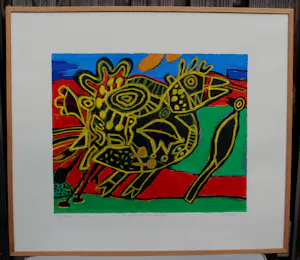 Corneille - Ingelijste zeefdruk: Oiseau né du paysage - 1992 kopen? Bied vanaf 399!
