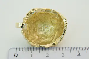 14 - Grote gedetailleerde 14Krt geel-goud Leeuwenkop hanger met diamant kopen? Bied vanaf 960!