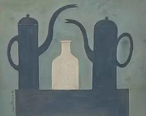 Jean Firoux - Stilleven met kannen en fles kopen? Bied vanaf 125!