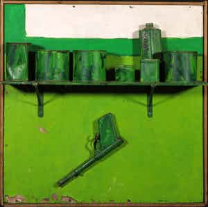 Johan Lennarts - Assemblage, Stilleven verkocht voor € 100!