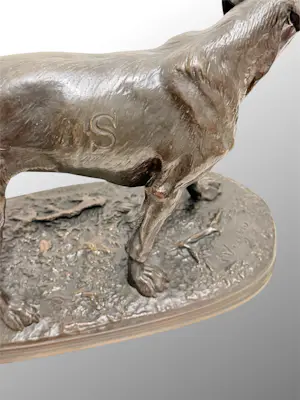 AcheterArthur Waagen - (1833-1898) - Sculpture, Le Chien Vampire - 31 cm - Bronze patiné? Enchérissez de 700!