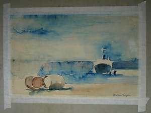 Niet of onleesbaar gesigneerd - Aquarel, “Zonder titel” – gesigneerd kopen? Bied vanaf 1!