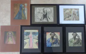 AcheterJan Toorop - LOT VAN 7 PRENTEN / KLEUROFFSET / 7 KADERS? Enchérissez de 1!