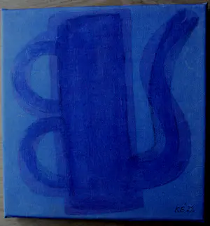 Klaas Gubbels - Olieverf op doek: "Zeker blauw" - 2022 kopen? Bied vanaf 1399!