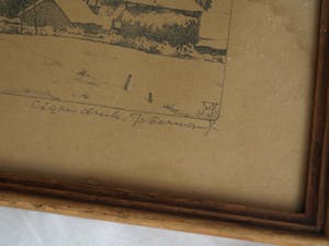 Jan Voerman (jr.) - Ingelijste litho, “Laren, Oosterend” , Winterlandschap – gesigneerd - 1946 kopen? Bied vanaf 1!