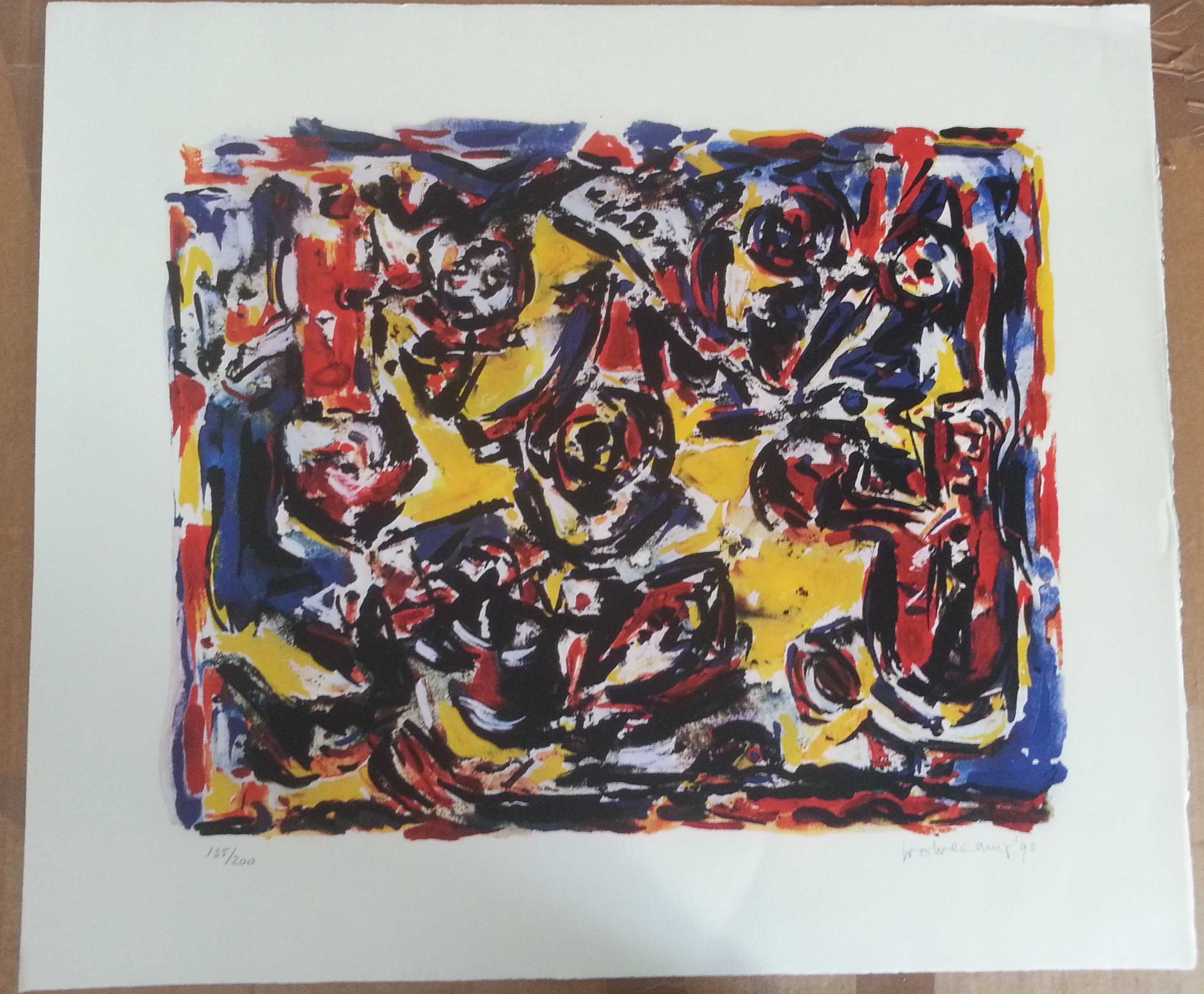 Theo Wolvecamp - Compositie ll - gesigneerde zeefdruk - oplage 200 ex. - 1990 kopen? Bied vanaf 139!