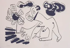 Karel Appel - Kleurenlitho VROUW met BLOEM Handgesigneerd. NIEUWE LIJST!!! kopen? Bied vanaf 525!