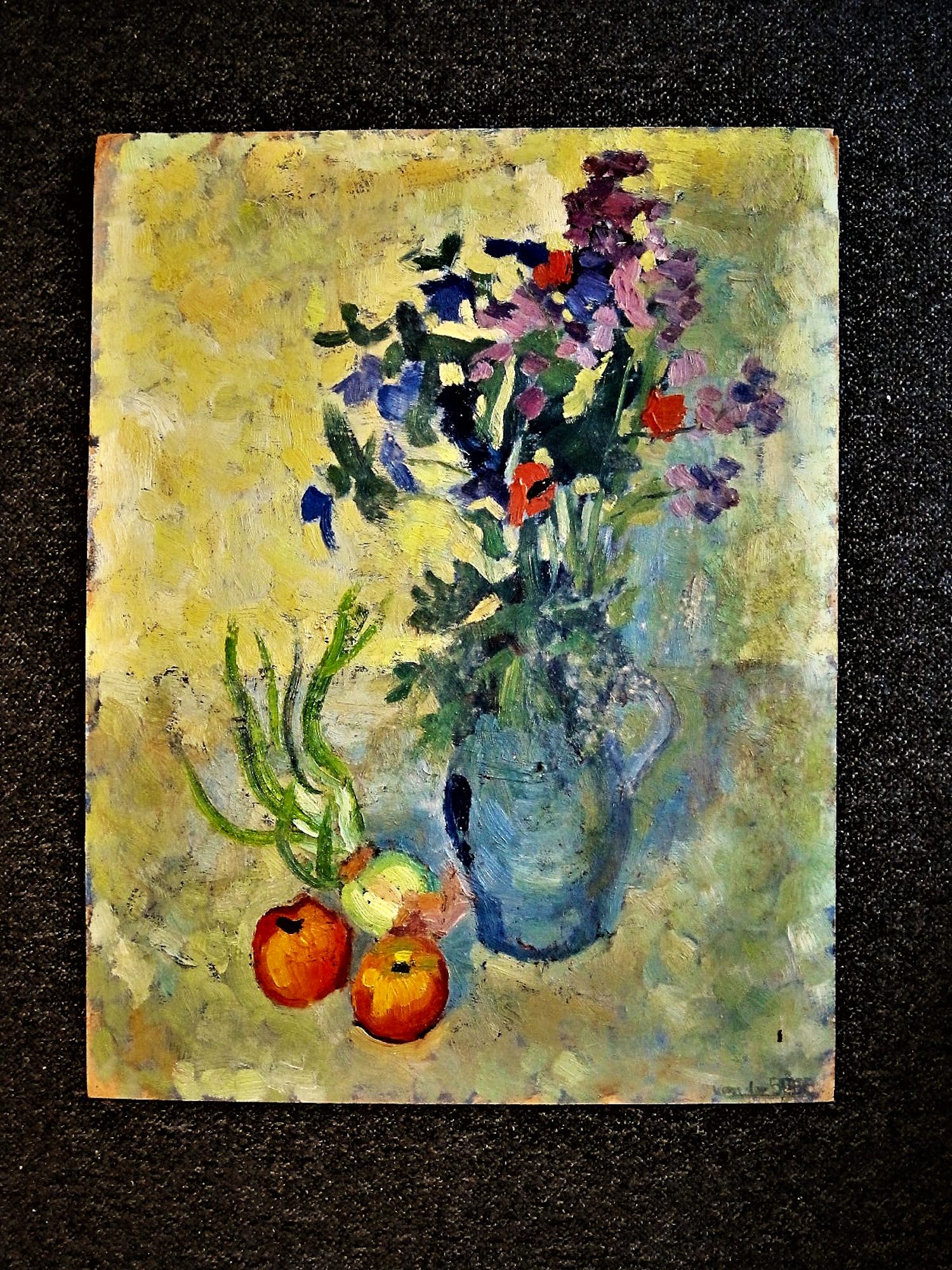 Niet of onleesbaar gesigneerd - Omstreeks 1930 te dateren expressionistisch olieverf stilleven - gesigneerd kopen? Bied vanaf 1!