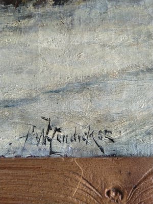 Niet of onleesbaar gesigneerd - Hollandse School (20e eeuw) - gesigneerd - Hollandse lucht boven winterlandschap kopen? Bied vanaf 1!