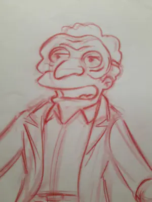 Matt Groening - originele productietekening The Simpsons, ingelijst kopen? Bied vanaf 50!