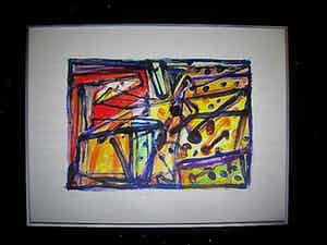 Theo Kuijpers - GROOT Abstract Figuratief gesigneerd Litho "Chartres" met catalogus! verkocht voor € 1!