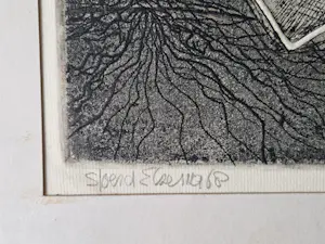 Sjoerd Elzer - monochrome reliëf ets + aquatint - 1968 - abstract - zeer kleine oplage (6/10) kopen? Bied vanaf 38!