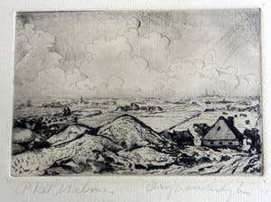 Piet Rezelman - Landschap met boerderijen kopen? Bied vanaf 10!