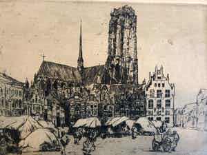 Piet Rackwitsz - stadsgezicht verkocht voor € 45!