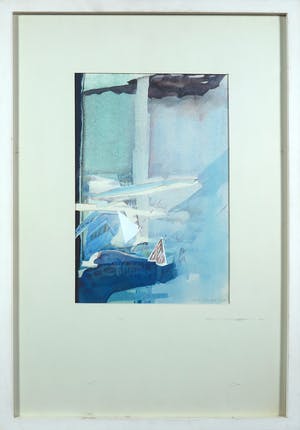 Ruud van der Beele - Gemengde techniek op papier, Z.t. Abstract - Ingelijst kopen? Bied vanaf 1!
