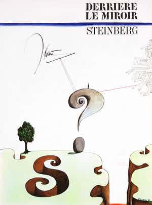 Saul Steinberg - Uitgave Derrière le miroir met originele litho's, no. 157 (1966) verkocht voor € 35!