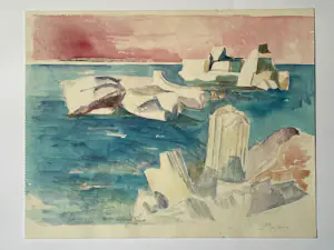 Joe Wols - Lot met 4 aquarellen kopen? Bied vanaf 35!