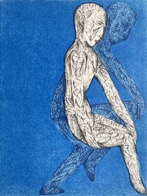 Kees Spermon - kleurenlitho - 'A voice....... imagine' - 1988 verkocht voor € 75!