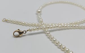 14 kt zoetwaterparel collier 45,2 cm lang kopen? Bied vanaf 110!