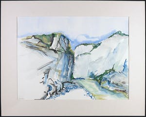 Joe Wols - Aquarel op papier, Bergen kopen? Bied vanaf 1!