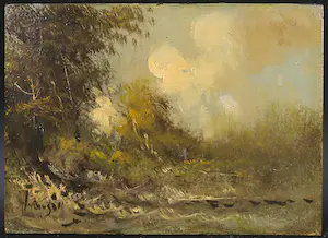 Harrij van Dongen - Olieverf op paneel, Landschap kopen? Bied vanaf 1!