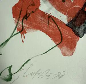 AcheterGer Lataster - handgesigneerde kleurenlitho | 'Zonder titel' | 1988? Enchérissez de 100!