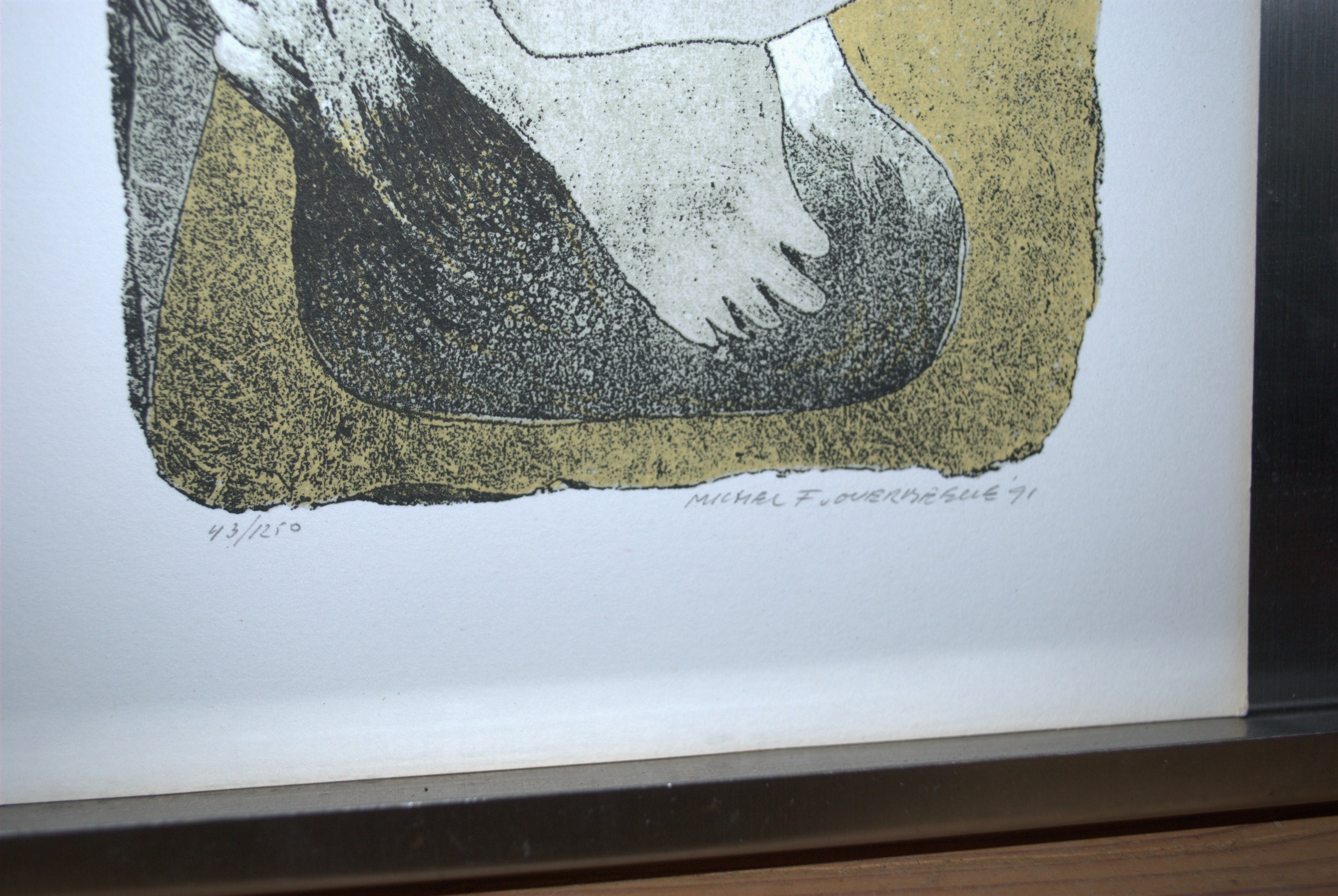 Michel van Overbeeke - communicatie - zeefdruk met bladgoud 22 k. kopen? Bied vanaf 40!