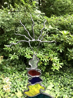 Jan Leenknegt - Kleurrijke Toren - Glas in Metaal kopen? Bied vanaf 65!