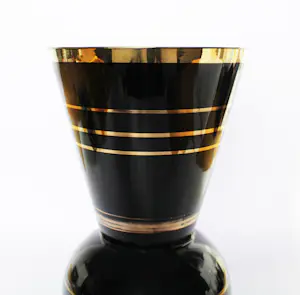 Glasfabriek De Rupel Boom - glazen hyaliet vaas met gouden banden kaufen? Bieten Sie von 30!