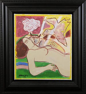 Corneille - Terragravure op doek, Cats in Love VIII - Ingelijst kopen? Bied vanaf 300!