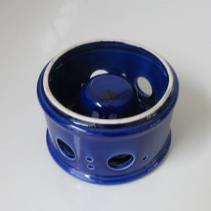 Plateelbakkerij Zenith - blauw platelen theelicht art deco stijl kopen? Bied vanaf 1!