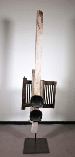 Ron van der Werf - Beeld in gemengde techniek, Zonder titel (Zeer groot) verkocht voor € 150!