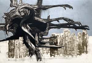 Ru van Rossem - Ets/aquatint - 'Bedoeïnenvrouwen op weg naar de markt' - 1965 verkocht voor € 125!